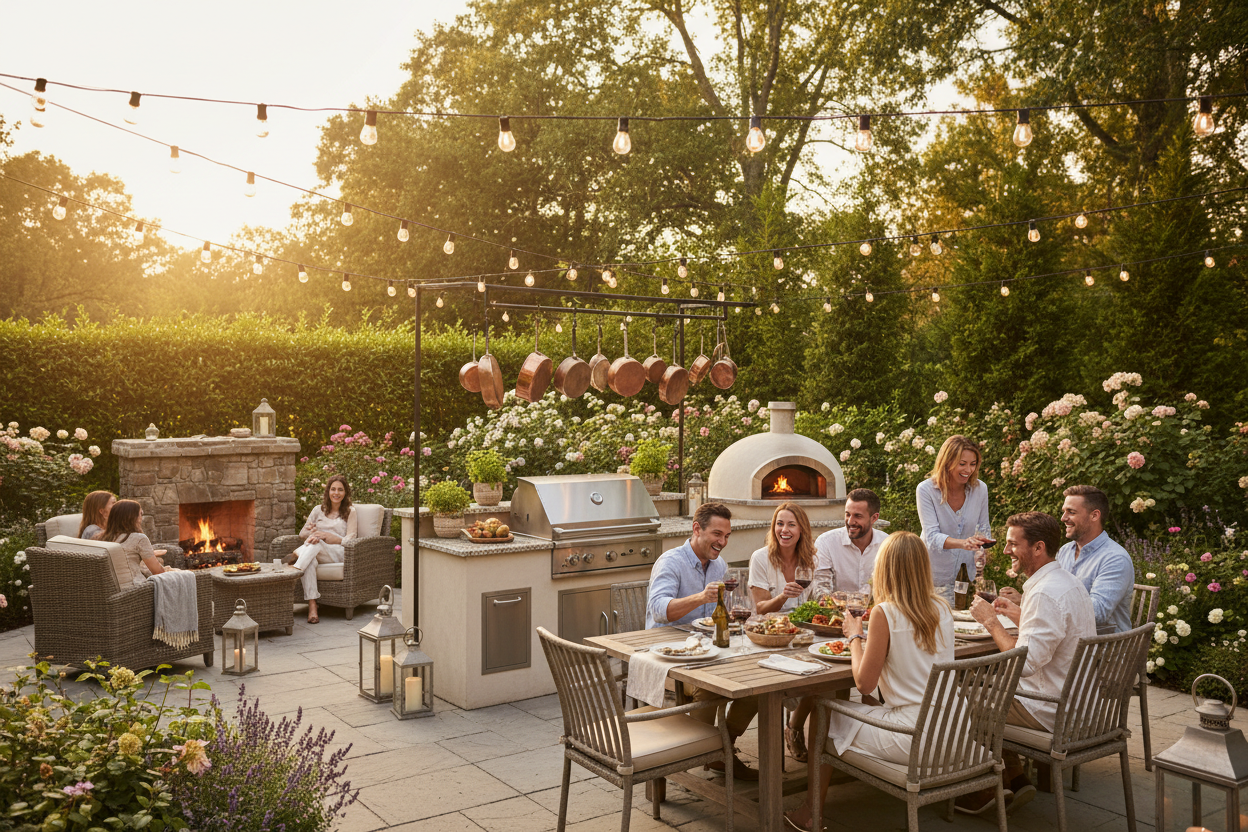 A backyard Bistro with Family and Firends